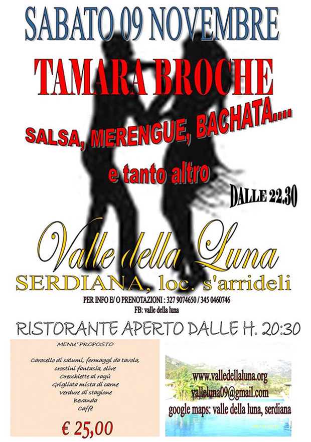 Ballo Salsa, Merengue, Bachata con Tamara Broche e la sua scuola - Valle della Luna - Serdiana - 9 Novembre 2013 - ParteollaClick