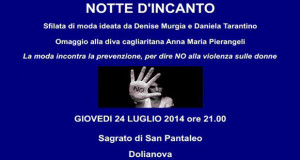 Locandina per la Sfilata di moda Notte D'Incanto - Dolianova - 24 Luglio 2014 - ParteollaClick