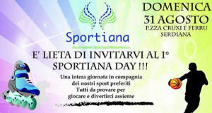 Manifesto del 1° Sportiana Day - Serdiana - 31 Agosto 2014 - ParteollaClick