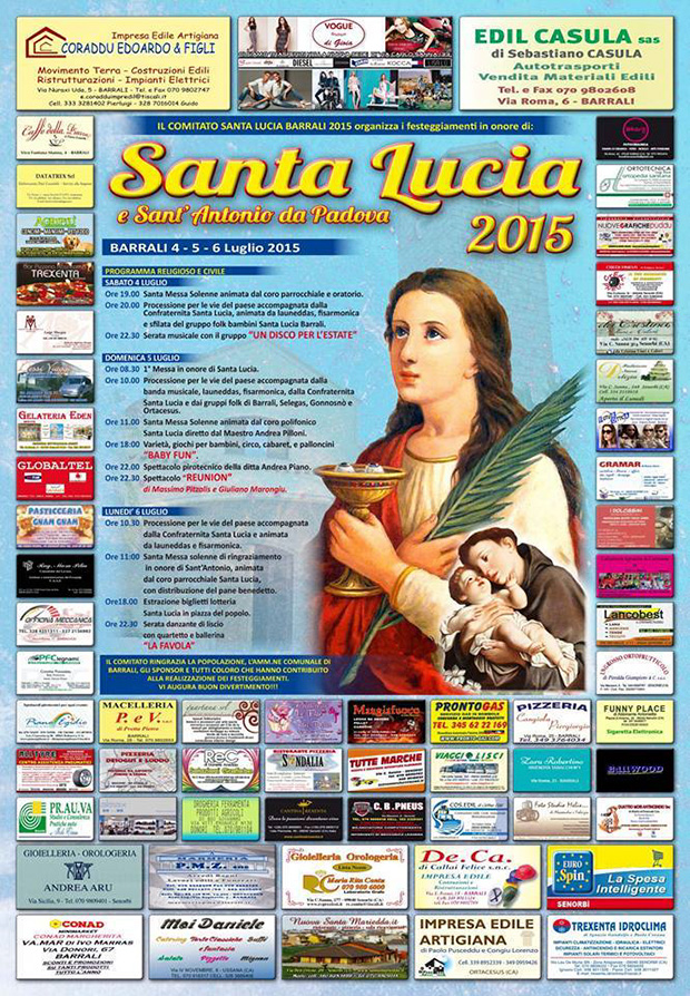 Festeggiamenti in onore di Santa Lucia e Sant'Antonio da Padova 2015 - Barrali - 4, 5 e 6 Luglio 2015 - ParteollaClick