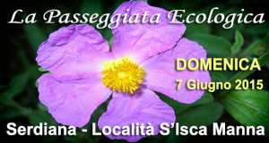 Locandina La Passeggiata Ecologica a S'Isca Manna con spuntino e pranzo - Serdiana - 7 Giugno 2015 - ParteollaClick