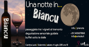 Locandina Una notte in...Biancu - Cantina di Giuseppe Lecis - Soleminis - 4 Luglio 2015 - ParteollaClick