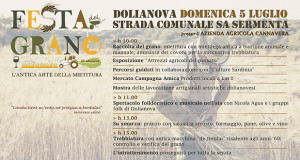 Locandina 3ª edizione della Festa del Grano nell'Azienda Agricola Cannavera - Dolianova -5 Luglio 2014 - ParteollaClick