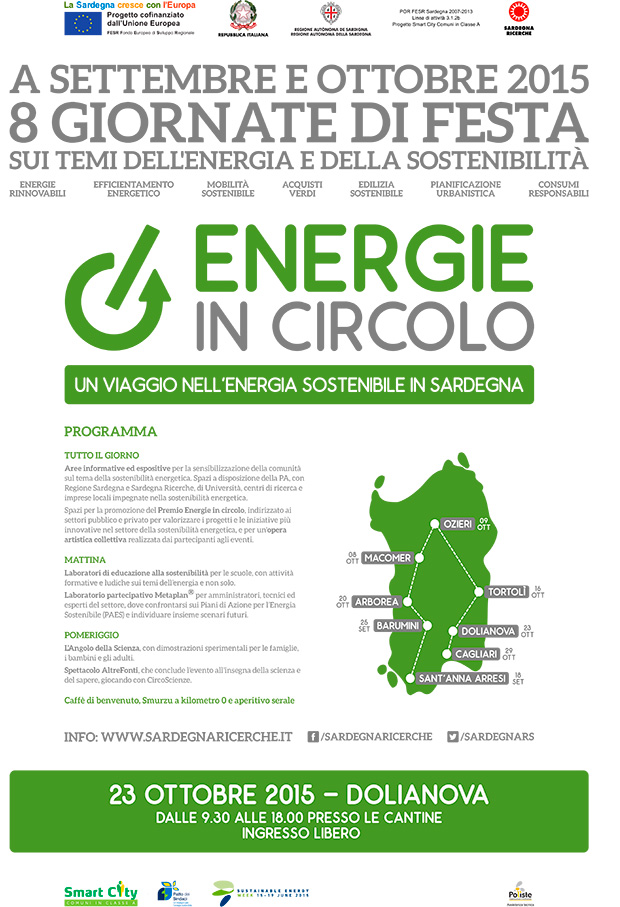 Energie in circolo, Festa sui temi dell'energia e della sostenibilità in Sardegna - Cantine di Dolianova - 23 Ottobre 2015 - ParteollaClick