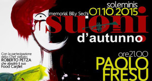 Banner Festival Jazz Suoni d'autunno 2015, Memorial Billy Secchi - Soleminis - 1 Ottobre 2015 - ParteollaClick