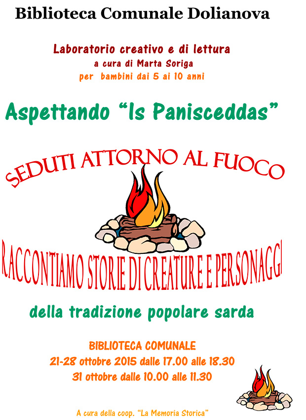 Laboratorio Creativo e di Lettura Aspettando Is Panisceddas - Dolianova - 21, 28 e 31 Ottobre 2015 - ParteollaClick