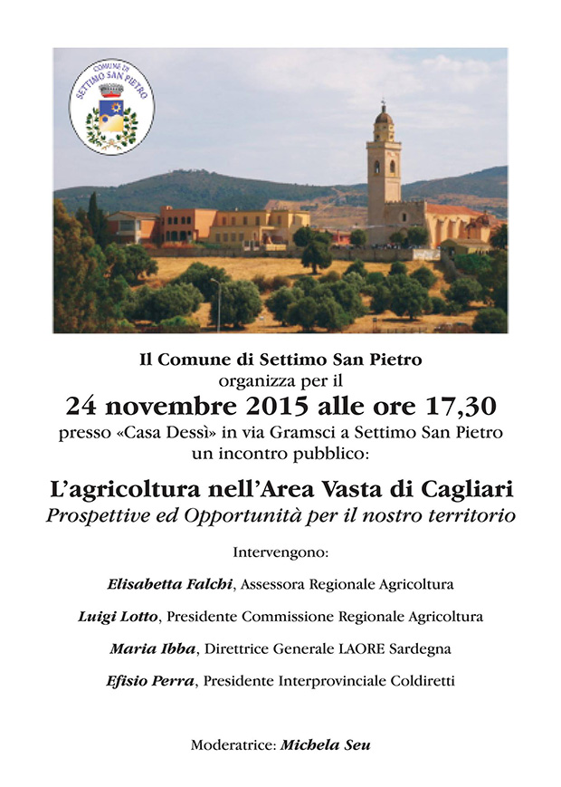 Incontro pubblico L'Agricoltura nell'area vasta di Cagliari - Settimo San Pietro - 24 Novembre 2015 - ParteollaClick