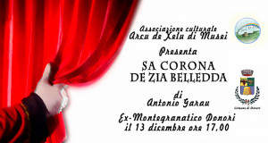 Banner Commedia Dialettale Sarda Sa Corona de Zia Belledda - Donori, Ex Montegranatico - 13 Dicembre 2015 - ParteollaClick