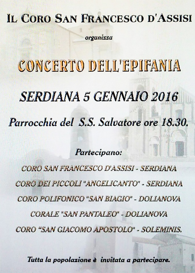 Concerto Corale dell'Epifania 2016 - Serdiana - 5 Gennaio 2016 - ParteollaClick