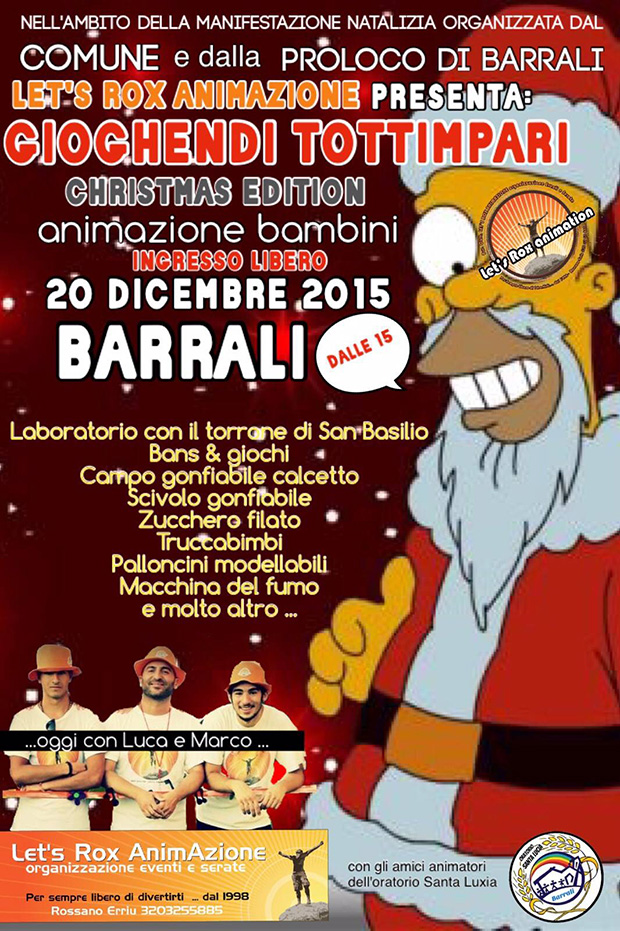 Gioghendi Tottimpari Christmas Edition, animazione e attività per bambini - Barrali - 20 Dicembre 2015 - ParteollaClick