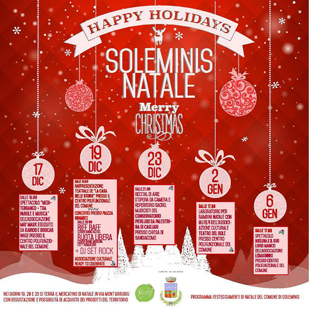 Happy Holidays, Soleminis Natale 2015 - Soleminis - 17, 19, 20, 23 Dicembre 2015 e 3, 6 Gennaio 2016 - PartreollaClick