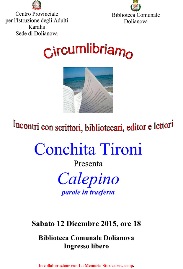 Presentazione del libro Calepino, parole in trasferta, di e con Conchita Tironi - Dolianova - 12 Dicembre 2015 - ParteollaClick