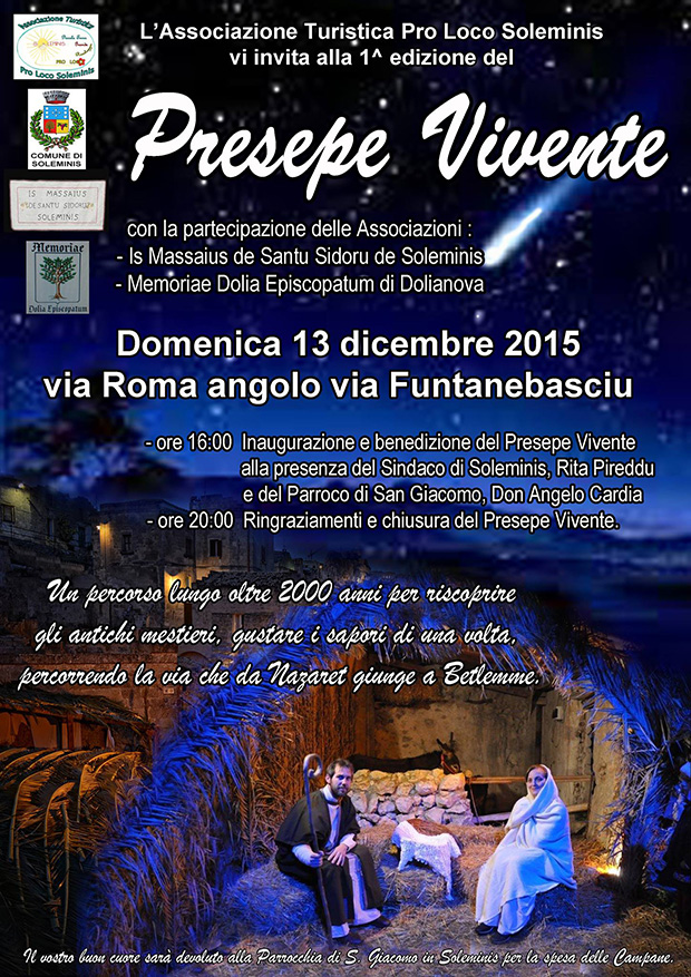 Prima edizione del Presepe Vivente - Soleminis - 13 Dicembre 2015 - ParteollaClick