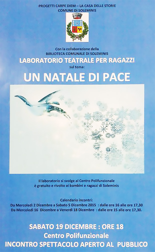 Saggio finale del laboratorio teatrale per ragazzi Un Natale di Pace - Soleminis- 19 Dicembre 2015 - ParteollaClick