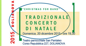 Banner Tradizionale Concerto di Natale 2015 del Circolo Musicale Parteollese - Dolianova - 20 Dicembre 2015 - ParteollaClick