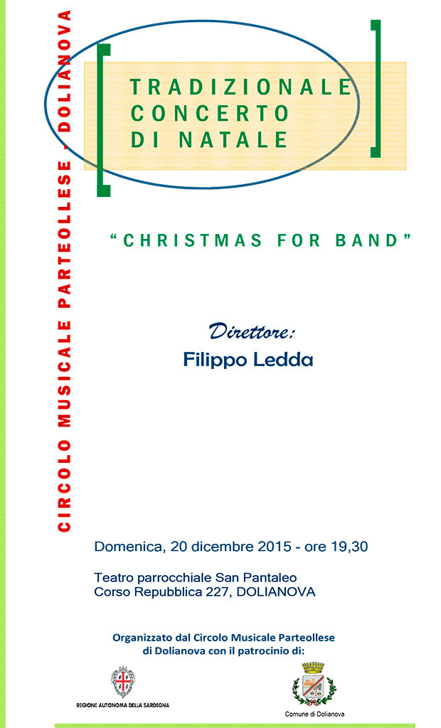 Tradizionale Concerto di Natale 2015 del Circolo Musicale Parteollese - Dolianova - 20 Dicembre 2015 - ParteollaClick