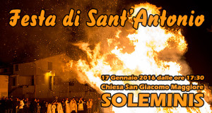 Banner Festa di Sant'Antonio Abate - Chiesa Parrocchiale San Giacomo Maggiore, Soleminis - 16 Gennaio 2016 - ParteollaClick