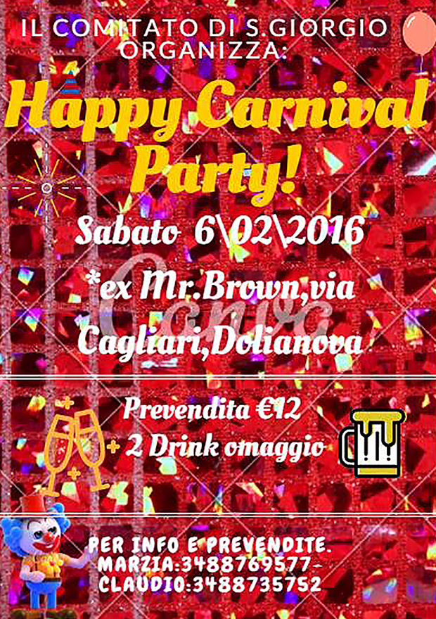 Happy Carnival Party 2016 - Mr.Brown, Dolianova - 6 Febbraio 2016 - ParteollaClick