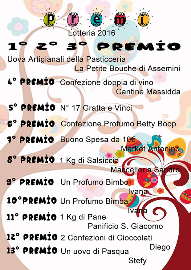 002 - Lotteria, laborotario e mercatino di Pasqua 2016 - Centro di Aggregazione Sociale Soleminis - 25 Marzo 2016 - ParteollaClick