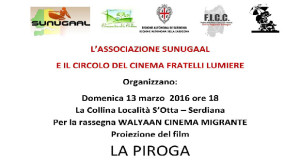 Banner Proiezione del Film La Piroga di Moussa Tourè - Comunità La Collina, Serdiana - 13 Marzo 2016 - ParteollaClick