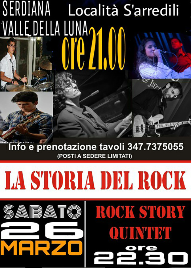 ROCK STORY QUINTET, la Storia del Rock - Valle della Luna Serdiana - 26 Marzo 2016 - ParteollaClick