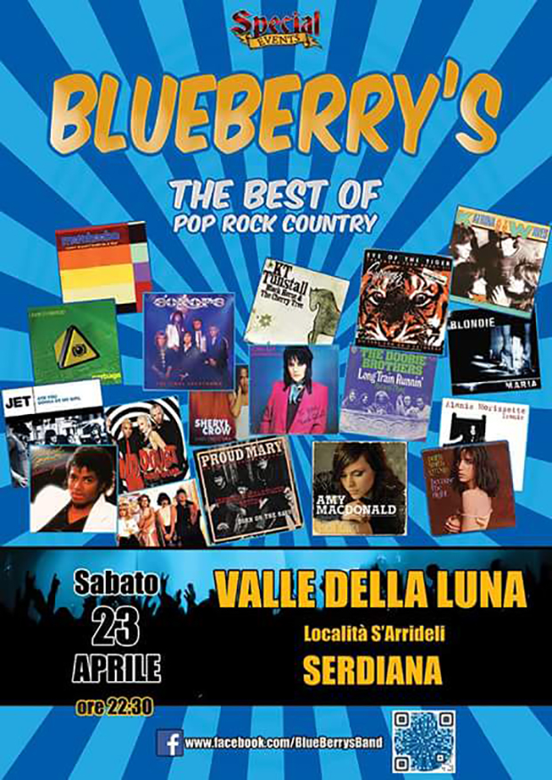 Music Live 2016 con i BlueBerry's - Valle della Luna Serdiana, località S'Arridelli - Sabato 23 Aprile 2016 - ParteollaClick