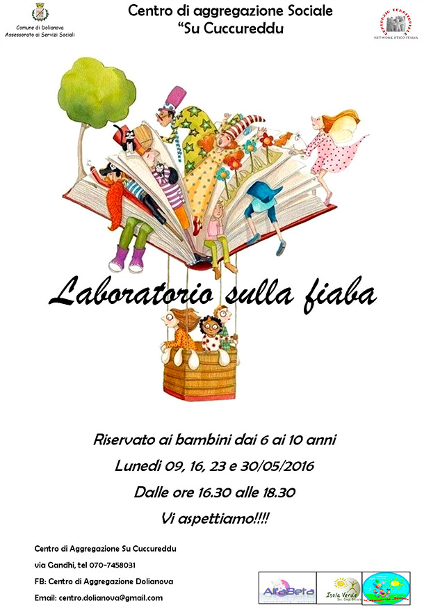 Laboratorio sulla Fiaba - Dolianova - Lunedì 9, 16, 23 e 30 Maggio 2016 - ParteollaClick