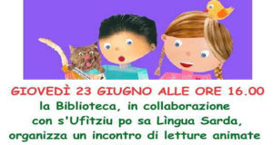 Banner Contus de lupus e àterus animalis, incontro di letture animate in Sardo - Barrali, Biblioteca Comunale - 23 Giugno 2016 - ParteollaClik