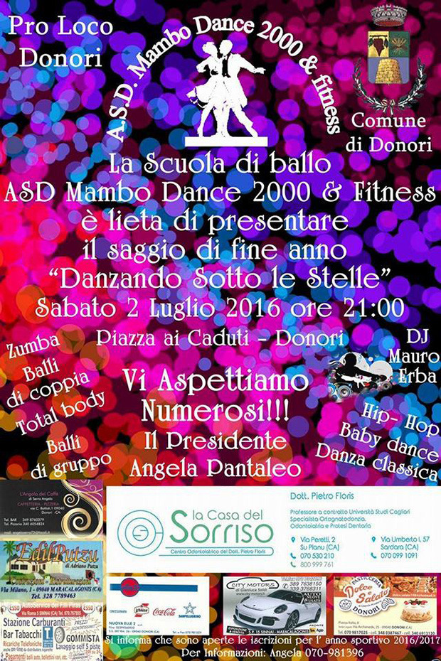 Danzando Sotto le Stelle, 16° Anniversario della Scuola di Ballo Mambo Dance 2000 e Fitness - Donori - 2 Luglio 2016 - ParteollaClick