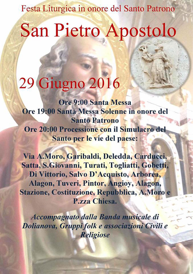 Festa Liturgica in onore del Santo Patrono San Pietro Apostolo 2016 - Settimo San Pietro, Chiesa di San Pietro Apostolo - 29 Giugno 2016 - ParteollaClick