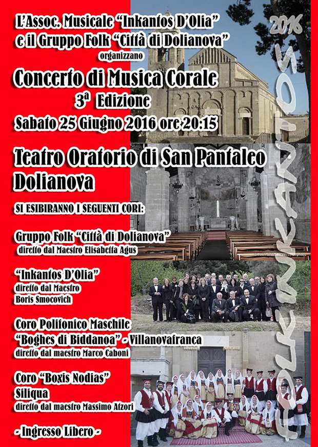 Folk In Kantos, terza edizione del Concerto di Musica Corale - Dolianova, Teatro Oratorio San Pantaleo - 25 Giugno 2016 - ParteollaClick