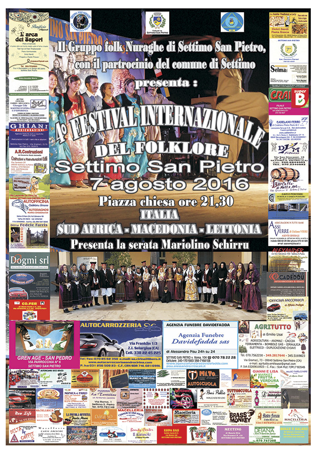 4° Festival Internazionale del Folklore - Settimo San Pietro - 7 Agosto 2016 - ParteollaClick