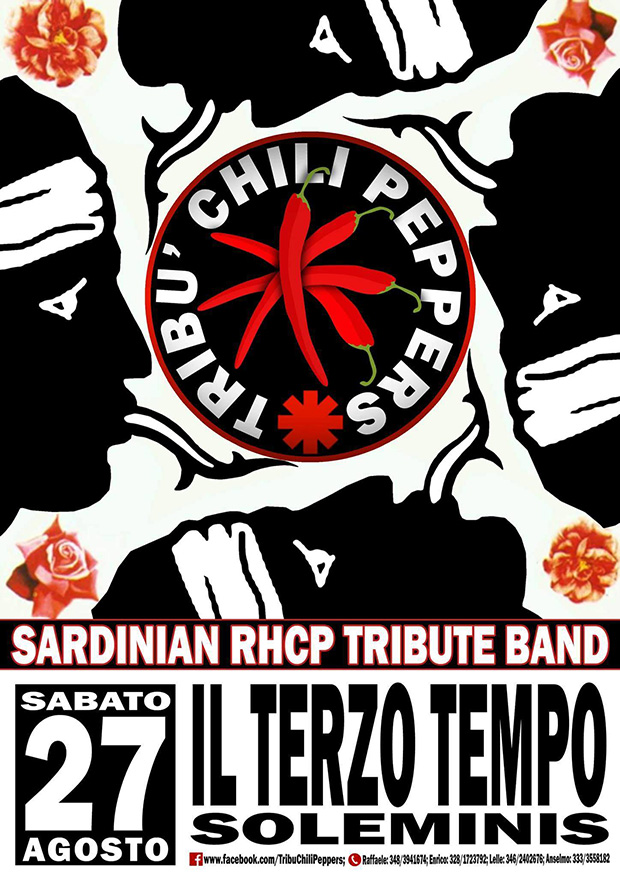 Live Music con i Tribù Chili Peppers presso Il Terzo Tempo agli impianti sportivi comunali - Soleminis - Sabato 27 Agosto 2016 alle ore 22 - ParteollaClick