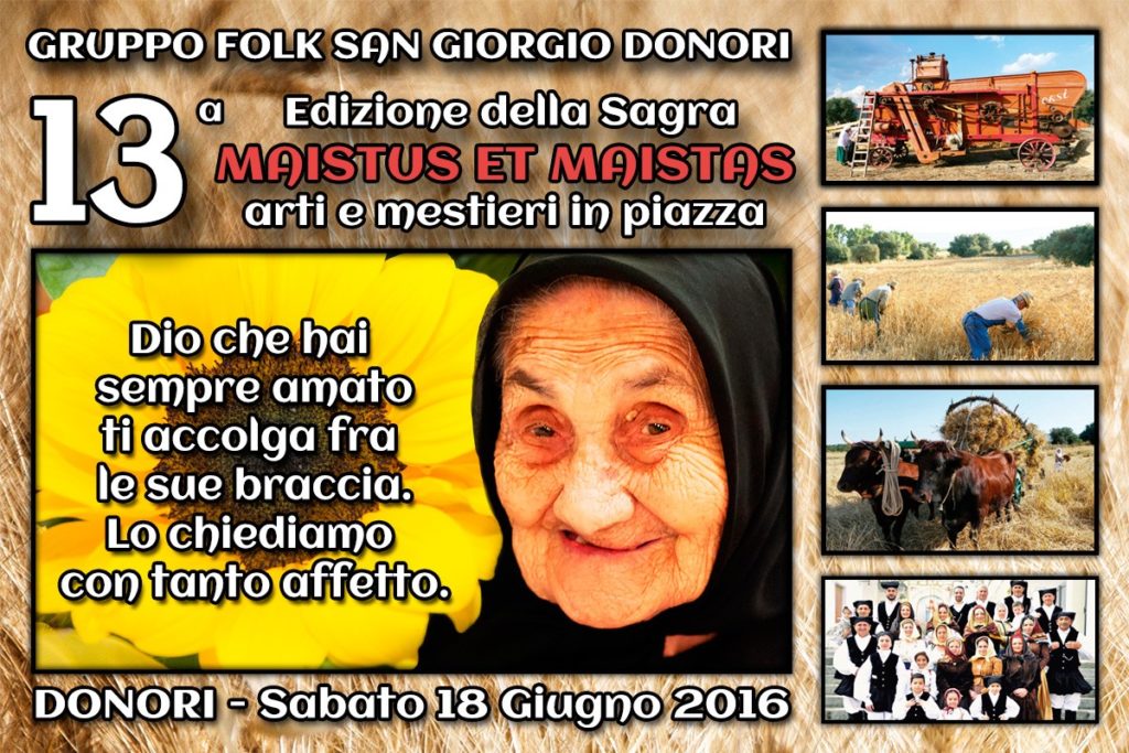 Tredicesima Edizione Maistus et Maistas - Donori - 18 Giugno 2016 - ParteollaClick - Tzia Ersilia