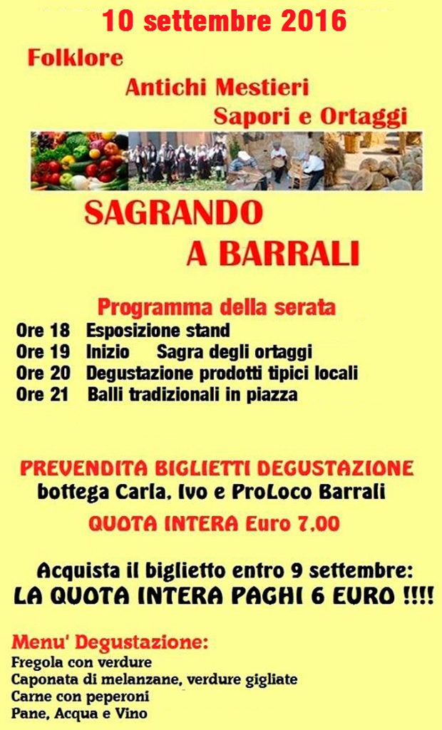 Sagra dell'Ortaggio - Barrali - 10 Settembre 2016 - ParteollaClick