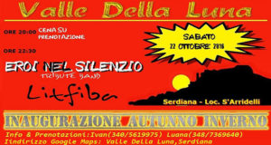 Banner Eroi nel Silenzio Litfiba Tribute Band - Valle della Luna Serdiana - 22 Ottobre 2016 - ParteollaClick