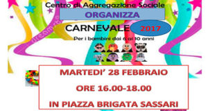 Banner Carnevale 2017 al Centro di Aggregazione Sociale - Dolianova, Piazza Brigata Sassari - 28 Febbraio 2017 - ParteollaClick