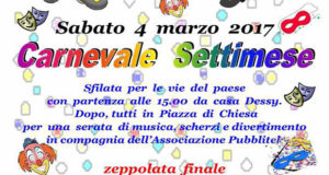 Banner Carnevale Settimese 2017 - Settimo San Pietro, Piazza Chiesa - Sabato 4 Marzo 2017 - ParteollaClick