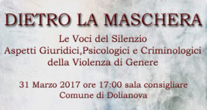 Banner Dietro la Maschera, Le Voci del Silenzio, convegno sulla violenza di genere - Dolianova - 31 Marzo 2017 - ParteollaClick