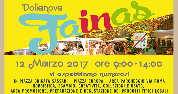 Banner Mercatino Domenicale Fainas - Dolianova - 12 Marzo 2017 - ParteollaClick