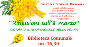 Banner Riflessioni sull'8 Marzo, Giornata Internazionale della Donna - Dolianova, Biblioteca Comunale - 8 Marzo 2017 - ParteollaClick