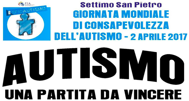 Banner Autismo una partita da vincere, giornata mondiale dell'autismo 2017 - Settimo San Pietro Campo Sportivo di Cuccuru Nuraxi - Domenica 2 Aprile 2017 - ParteollaClick