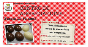 Banner Laboratori di Cucina Pasqua 2017 al Centro di Aggregazione Sociale - Dolianova - Il 3, il 10 e il 13 Aprile 2017 - ParteollaClick