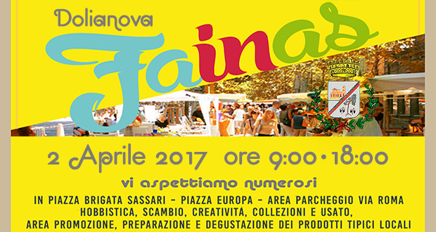 Banner Mercatino Domenicale Fainas - Dolianova - 2 Aprile 2017 - ParteollaClick