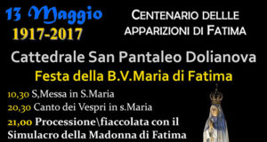 Banner Centenario delle Apparizioni di Fatima - Dolianova, Parrocchia di San Pantaleo - 13 Maggio 2017 - ParteollaClick