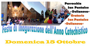 Banner Festa di inaugurazione dell'Anno Catechistico 2017 2018 - Dolianova, Parrocchia di San Pantaleo - 15 Ottobre 2017 - ParteollaClick