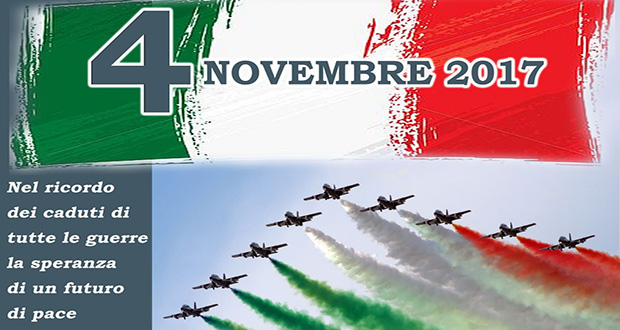 Banner Celebrazione della Commemorazione ai Caduti 2017 in Piazza Brigata Sassari - Dolianova - 4 Novembre 2017 - ParteollaClick