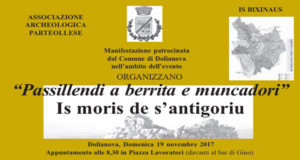 Banner Escursione guidata Passillendi a berrita e muncadori, Is moris de s'antigoriu - Dolianova, Piazza Lavoratori - 19 Novemvre 2017 - ParteollaClick