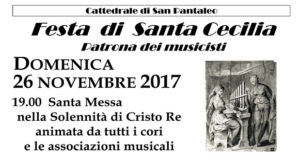 Banner Festa di Santa Cecilia 2017 Patrona dei Musicisti - Dolianova, Cattedrale di San Pantaleo - 26 Novembre 2017 - ParteollaClick