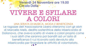 Banner Vivere e Sfilare a Colori, sfilata di moda per beneficenza - Dolianova, Circolo Dolia - 24 Novembre 2017 - ParteollaClick